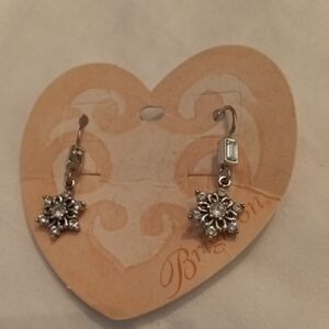 Brighton Artica Silver Floral Earrings